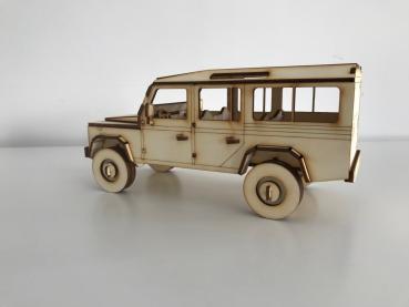 Land_Rover_Holzmodell 3D_Heckansicht